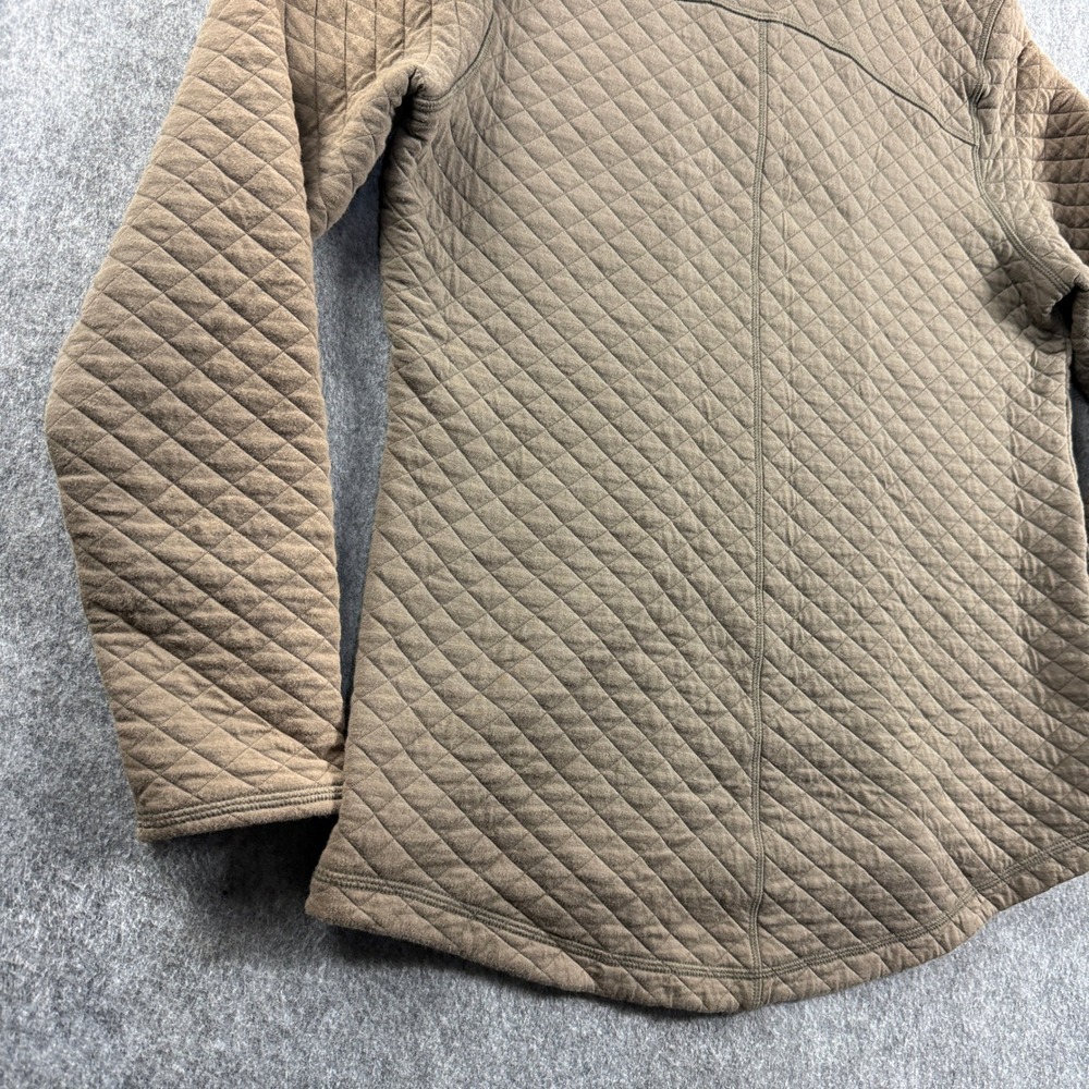 Duluth Trading Co Women Size L Brown Quilted Snap Neck Pullover Sweatshirt * - Picture 13 of 16